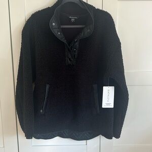 ATHLETA COZY SHERPA SNAP SWEATSHIRT